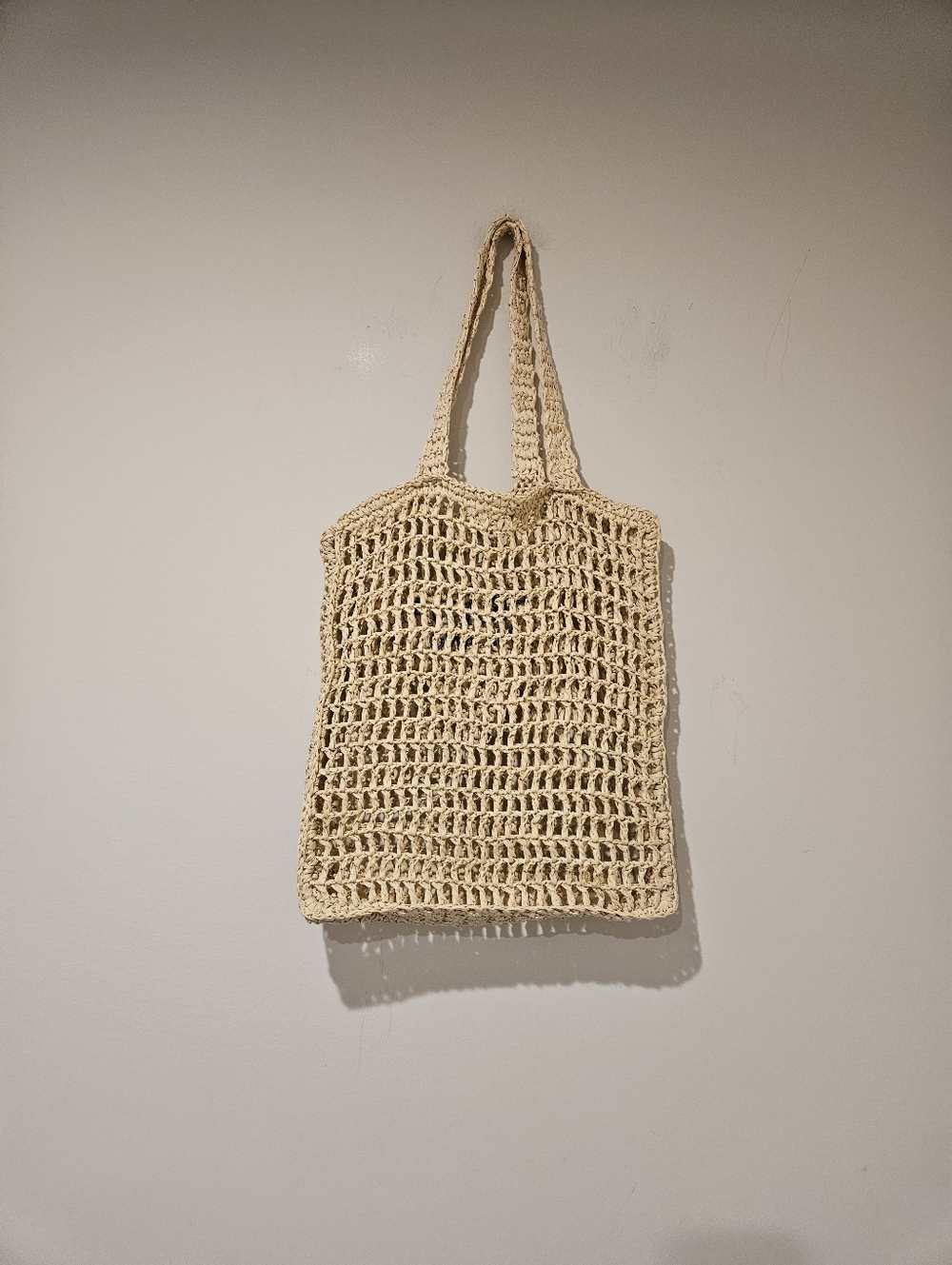Prada Cream Woven Straw Tote with Black Logo - Picture 3 of 4
